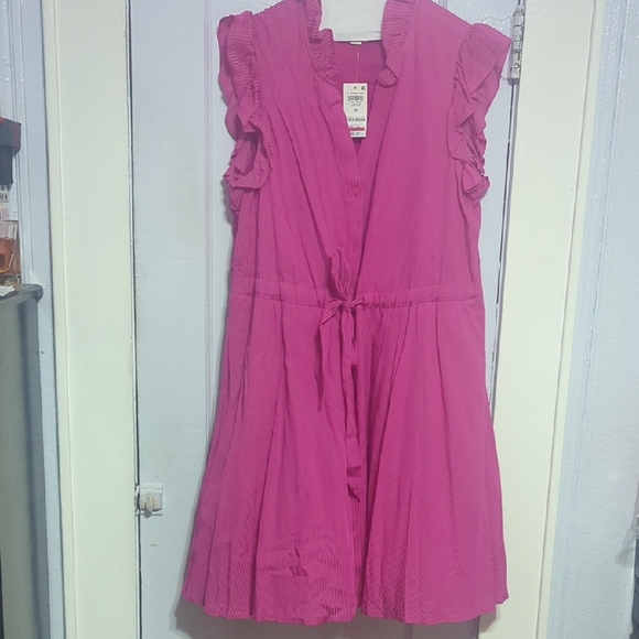 Pink Ruffled Spring Dress - Picture 1 of 4